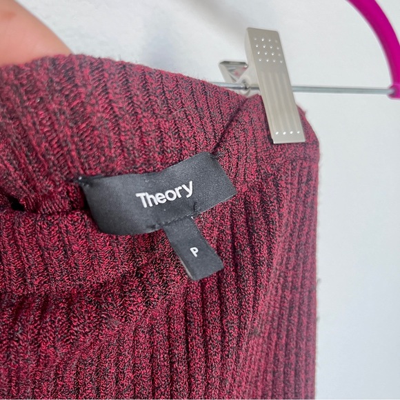 THEORY Ornita Knit Midi Skirt - Size XS/P - Burgandy Color - Pencil Skirt - Picture 3 of 6